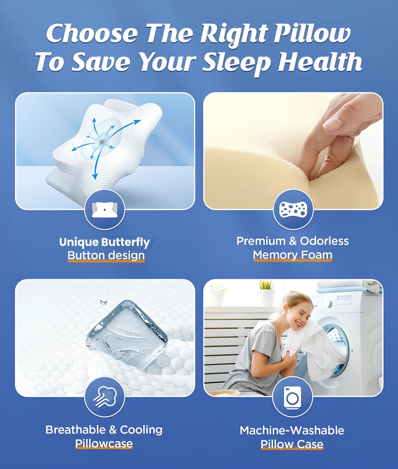 CozyRest® Memory Foam Neck Pillow
